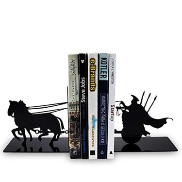 Imagem de Suporte Aparador De Livros Dvd Cd Cavaleiro Gladiador Rpg