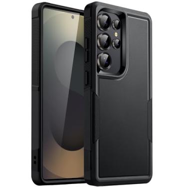 Imagem de JETech Capa para Samsung Galaxy S25 Ultra 5G, Proteção de Camada Dupla Resistente, Case Capinha Estojo de Telefone à Prova de Choque Robusta Resistente com Design Fosco (Titânio Preto)