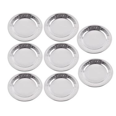 Imagem de Kit 8 Porta Copos Mesa Descanso Aço Inox Bartender 11cm - CLASS HOME