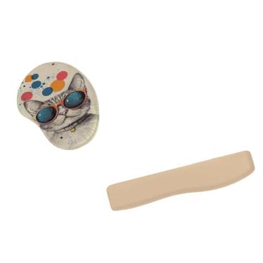 Imagem de Kit Mouse Pad E Apoio Teclado Ergonômico Noite Estrelada