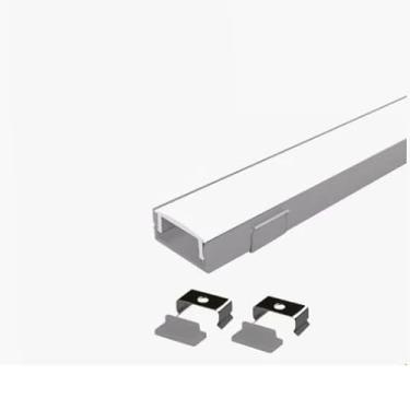 Imagem de Perfil De Led Slim Sobrepor 17mm Canaleta Para Fita De Led - Branco