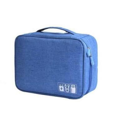 Imagem de Necessaire bolsa Estojo para Organizador cabos fios LQ-RH917 - LIU, Az