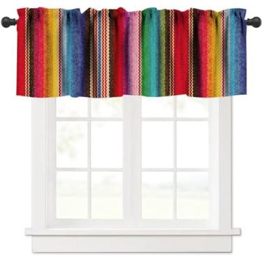 Imagem de Cortinas de Dia da Morte, Tradicional Mexicano Halloween Muertos Festas de Feriado Tratamento de Janela de Cozinha para Sala de Estar Crianças Meninos Meninas Quarto Café Sala de Jantar, 137 x 45 cm