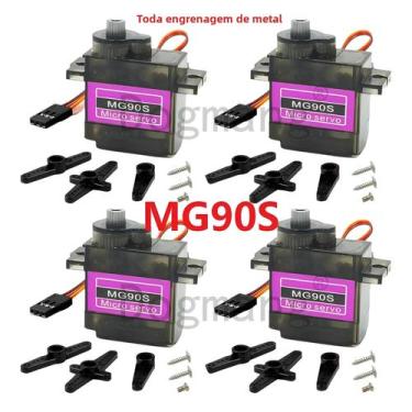 Imagem de Servo Motor MG90S de Metal para Arduino, Helicóptero, Barco e Carro - 