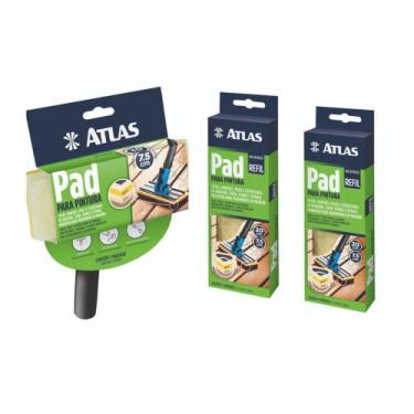 Imagem de Kit Pad para Pintura e Verniz com 2 Refil - Atlas - Pincéis Atlas