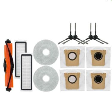 Imagem de HUAYUWA Kit de acessórios para aspirador de pó compatível com Xiao-Mi X20 Max/X20 Pro, peças de reposição para aspirador de pó e limpador de esfregão (1 escova principal + 4 escovas laterais + 2
