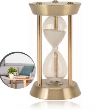 Imagem de Ampulheta Decorativa Retro Clássica Dourada Ampulheta - Genérica