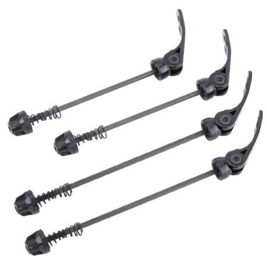 Imagem de Takelablaze Espetos dianteiros e traseiros do cubo da roda MTB para bicicleta de montanha de estrada, 2 pares, clipe de liberação rápida, eixo de alavanca QR 145/180 mm para bicicleta de estrada