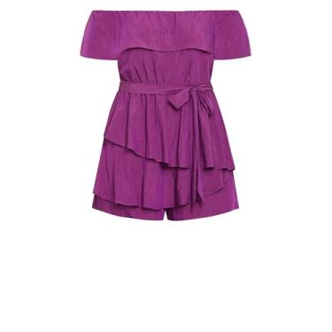 Imagem de City Chic Macacão feminino plus size - Kiki, Magenta, 46