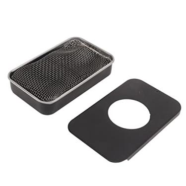 Imagem de Fogão a combustível de álcool portátil Mini -pára -brisa de um fogão de álcool para camping para aço preto em aço inoxidável ao ar livre Tornal de algodão 8x5x1.5cm
