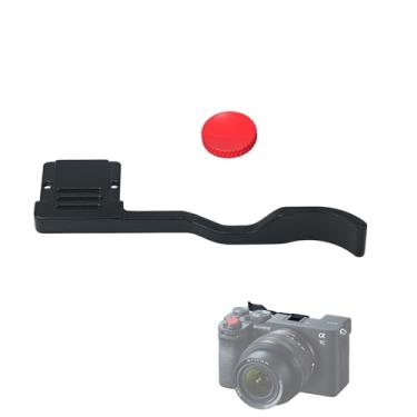 Imagem de A7CII A7CR Metal Thumb Up Grip para Sony A7C II A7C R A7C2 Câmera Digital Hot Shoe Punho de Mão com Acessórios de Botão do Obturador da Câmera (Preto)