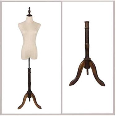 Imagem de CUTPOIY Manequim feminino alfaiates modelo falso altura ajustável corpo manequim casamento loja de roupas designer (D médio)