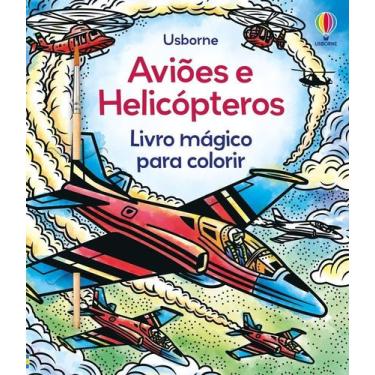 Imagem de Livro - Aviões e helicópteros: livro mágico para colorir