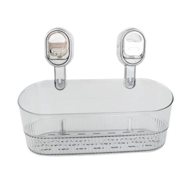 Imagem de SiaBiced Custom de chuveiro de sucção cesto de chuveiro montado na parede com orifícios de drenagem para apartamento, Cinza