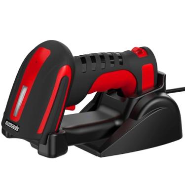 Imagem de Symcode Scanner de código de barras industrial 2D com suporte 433 sem fio 1968 pés distância de transmissão USB QR leitor automático de código de barras com mãos livres scanner de código de barras com