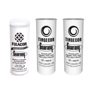 Imagem de Kit FixaCor + 2 Corante de Roupas Preto Guarany