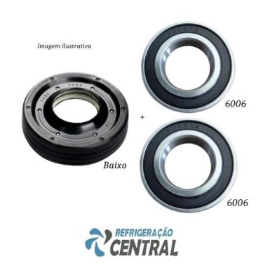 Imagem de Kit Retentor + Rolamentos para lavadora Brastemp/Consul - Joteck