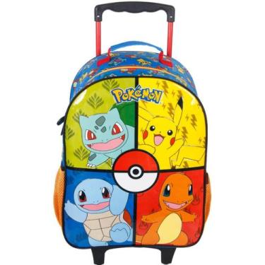 Imagem de Mochila Rodas 16" Pokemon Escolar Pikachu Infantil Anime - Pokémon, Az