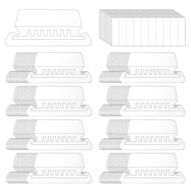 Imagem de 200 abas de pasta de arquivos suspensas e 200 peças de etiquetas de inserções de 5 cm, abas de pasta de arquivo de plástico para pastas suspensas