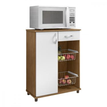 Imagem de Fruteira Com 2 Cestos Belize New Freijo E Branco Notavel Freijo Com Branco