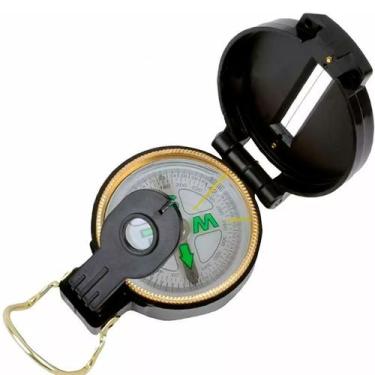Imagem de Bússola Profissional Portátil Militar Lupa Visada - Thata Esportes