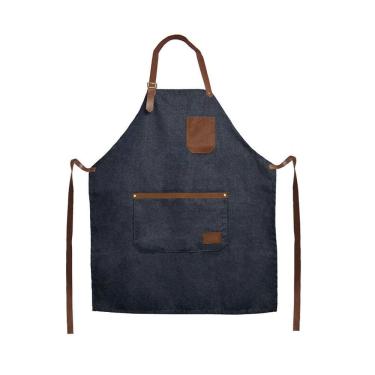 Imagem de Avental Jeans e Couro Chef de Cozinha Barista Bartender 1un