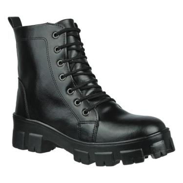Imagem de Coturno Feminino Bota Influencer - RM, Preto, 36