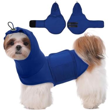 Imagem de MIGOHI Coletes de ansiedade para cães pequenos, moletom com capuz calmante para fogos de artifício, ruído, coletes confortáveis para ansiedade, orelhas envolventes para aliviar ansiedade, novos