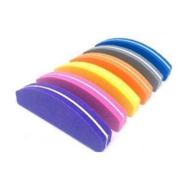 Imagem de Kit Com 20 Unidades Mini Lixa Buffer Bumerangue Colorido - oem