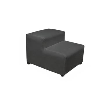 Imagem de Escadas Estofada Escadinha 2 Degraus Para Pet Gato Cachorro Subir No Sofá Luxo Antiderrapante Suede(Cinza)