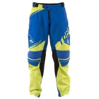 Imagem de Calça Motocross Trilha Enduro - Pro Tork Factory Edition, Azul, Amarel