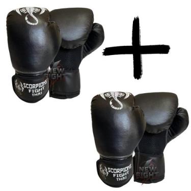 Imagem de Dois Pares de Luvas De Boxe Muay Thai, Kickboxing, Treino Sparring Ata