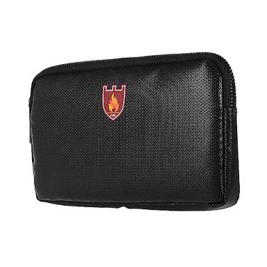 Imagem de LiebeWH Bolsa de Documentos à Prova de Fogo Com Zíper de Metal Vários Bolsos para Objetos de Valor e Escritório