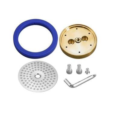 Imagem de Kit de ajuste de latão adequado para Gaggia Coffee Classic Coffee Classic V1 Classsic Pro V3 Carezza, suporte de chuveiro de aço inoxidável atualizado com parafusos de aço inoxidável e chave hexagonal