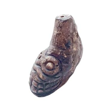 Imagem de Apito da Morte Asteca, Até 125+ Decibéis Alto Real Gritando Asteca Apito da Morte Mais Alto Autêntico Humano Autêntico Humano Ehecachichtli Soando Gritos Apito de Guerra (Cinza Escuro)