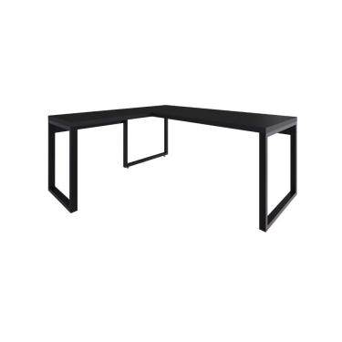 Imagem de Mesa Em L Presidente 190x160x75cm Yon Preto Tx-est.preta Preto Tx-est.preta