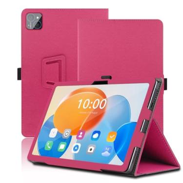 Imagem de Capa para tablet PRITOM Tab 11 10,1 polegadas, PRITOM TAB 11, capa protetora com suporte dobrável com suporte para lápis e alça de pulso, proteção total. (vermelho)