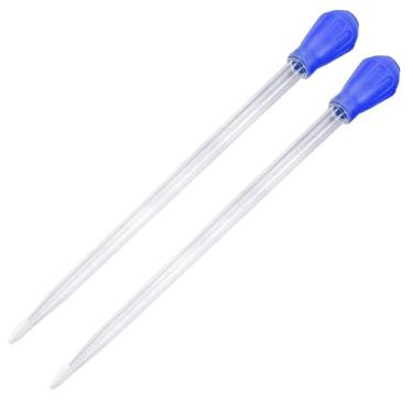 Imagem de Gostur Sifão de aquário de 45 cm/alimentador de peixe/limpador de tanque/tubo de alimentação coral/trocador de água/ferramenta de limpeza de resíduos/limpeza de cascalho/seringa de pipeta longa