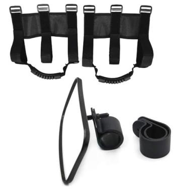 Imagem de NBX- (UTV-007+022) UTV Clear View Center Mirror Housing Housing Handle de vidro temperado inquebrável