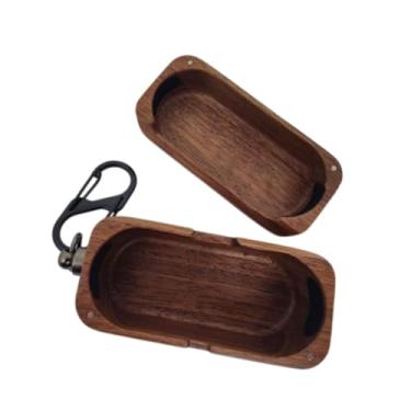 Imagem de Generic Earbud Protetor Earbud Protetive Hard Transporting Case Bag Anti Slip Acessórios de telefone portáteis Ornamento de madeira Ornamento de madeira, com Fivela