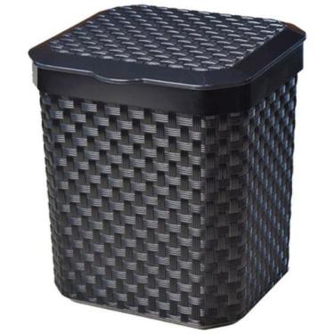 Imagem de Lixeira Pia Rattan 5 Litros E Dispenser +  Detergente