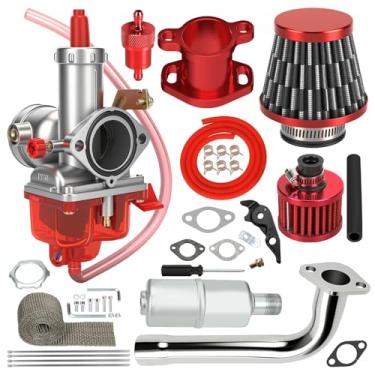 Imagem de CILOYU PZ30 30 mm Carburador com cabeçote de escape silenciador estágio 2 kit de substituição para Predator 420cc 301cc 389cc GX390 GX340 GX270 GX240 13HP 11HP motor mini moto vai kart carrinho peças