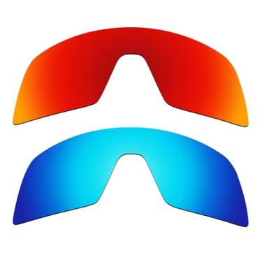 Imagem de Alphax Lentes de reposição polarizadas vermelho fogo e azul gelo para Oakley Sutro TI OO6013 Sport Sunglsses
