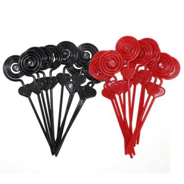 Imagem de Espiral Plástico Porta Recado 100 Vermelho + 100 Preto - Russo Art