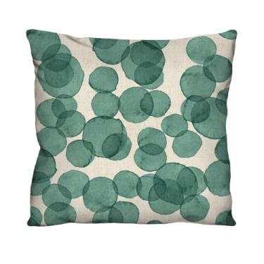 Imagem de Capa de Almofada Decorativa Abstrata Verde para Sofá 100% algodão - 45