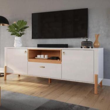 Imagem de Rack sala Inglaterra off white new/jequitiba - CASA H