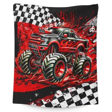 Imagem de Cobertor para meninos, cobertor de caminhão, presentes para crianças, meninos de 4 a 6 anos, 101,6 cm x 127 cm, lindos cobertores de flanela, presente para filhos, amantes de carros, mantas leves para