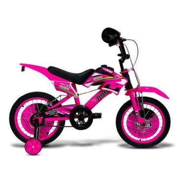 Imagem de Bicicleta Infantil Unitoys Moto Cross Aro 16 Freios V-brakes Rosa - Un