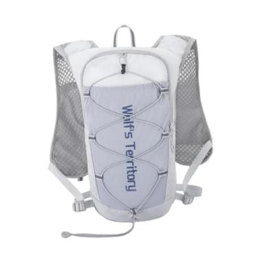 Imagem de simhoa Colete de corrida, mochila para homens e mulheres, colete aquático respirável, leve, mochila para corrida, ciclismo, caminhada, escalada, Cinza