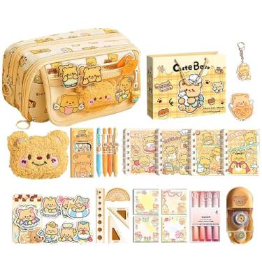 Imagem de Rrlihjgu Estojo de Lápis com Zíper - Bolsa De Maquilhagem E Material Escolar | Porta Utensílios Escolares com Abertura Larga Suprimentos para Escola para Faculdade Arte Desenho Sketching para Mochila